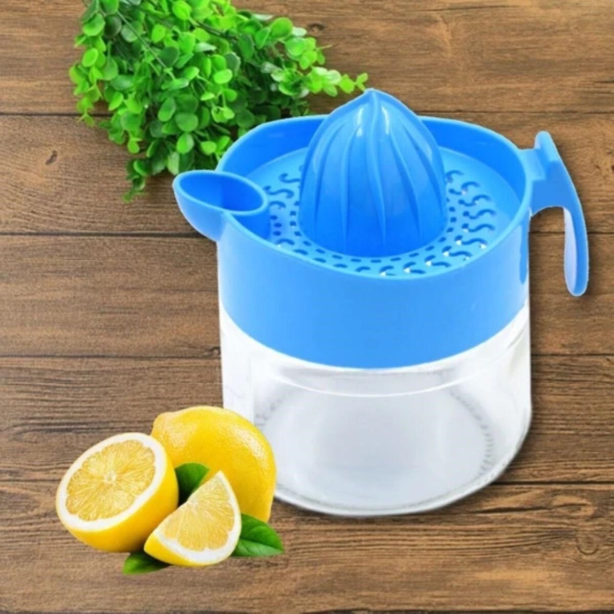 KanguruMarkt® 300ml Cam Hazneli Pratik Limon Narenciye Sıkacağı KC-405