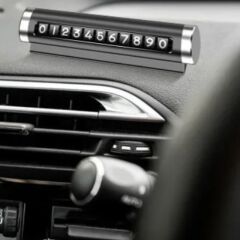 Alüminyum Kasa Siyah Renk Çevirmeli Araç İçi Telefon Numaratörü