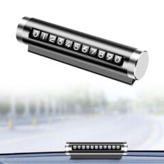 KanguruMarkt® Alüminyum Kasa Siyah Renk Çevirmeli Araç Içi Telefon Numaratörü Park Oto Numaratörü