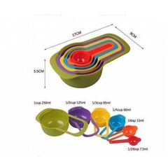 KanguruMarkt® Pratik Ölçü Kaşığı Kabı 5li Şeker Baharat Sıvı Ölçer Aparat