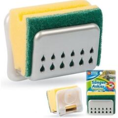 Pratik Lavabo Vantuzlu Bulaşık Süngeri Aparatı