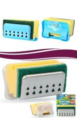 KanguruMarkt® Pratik Mutfak Lavabo Vantuzlu Bulaşık Süngeri Askısı Aparatı