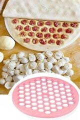 KanguruMarkt® 61 Bölmeli Petek Şekilli Pratik Mantı Kesici  Açma Kalıbı Mantımatik