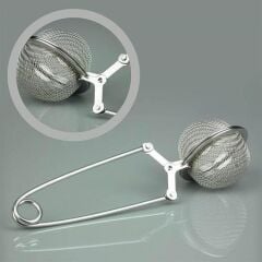 KanguruMarkt® Paslanmaz Metal Pratik Kolay Bitki Çayı Demleme Süzgeci Aparatı