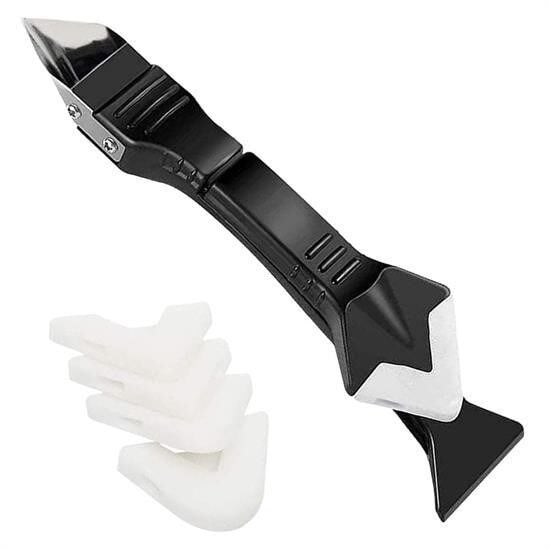 KanguruMarkt®  3 ü 1 Arada Fayans Derz Silikon Kazıyıcı Sıyırıcı Ve Uygulayıcı Aparat