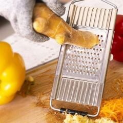 KanguruMarkt® Ayarlanabilir 3 Farklı Başlıklı Tutmalı Sebze Dilimleyici Peynir Rendeleyici Aparat