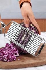 KanguruMarkt® Ayarlanabilir 3 Farklı Başlıklı Tutmalı Sebze Dilimleyici Peynir Rendeleyici Aparat