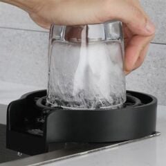 KanguruMarkt® Yüksek Basınçlı Otomatik Bardak Yıkama Aparatı Mutfak Lavaboları İçin Hızlı Kupa Durulayıcı