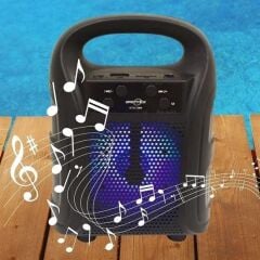 KanguruMarkt® Tutmalı Mini Hoparlör Işıklı Taşınabilir Bluetooth Wireless Radyolu Sd Kart ve USB Girişli Hoparlör