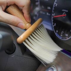 Araba İçin Ahşap Saplı Yumuşak Kıl Temizleme Fırçası