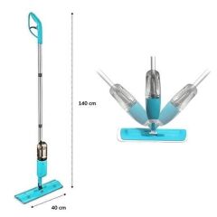 Döner Başlıklı Spreyli Su Hazneli Sihirli Paspas