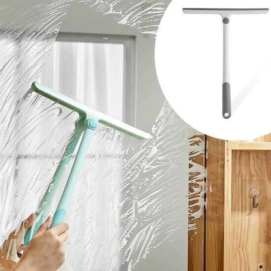 KanguruMarkt® 360 Derece Döner Başlıklı Cam Sil Çok Amaçlı Pratik Cam Ayna Fayans Silme Aparatı