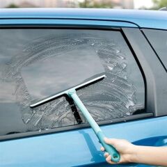 KanguruMarkt® 360 Derece Döner Başlıklı Cam Sil Çok Amaçlı Pratik Cam Ayna Fayans Silme Aparatı