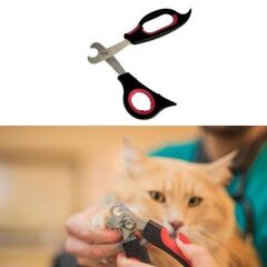 KanguruMarkt® Büyük Irk Köpek Kedi Çelik Uçlu Evcil Hayvan Tırnak Makası Pati Bakım Aleti Ergonomik Kaymaz