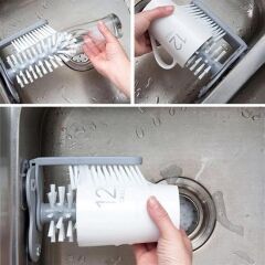 KanguruMarkt® Pratik Kolay Fonksiyonel Vantuzlu Elde Bulaşık Yıkama Fırçası