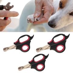 KanguruMarkt® Büyük Irk Köpek Kedi Çelik Uçlu Evcil Hayvan Tırnak Makası Pati Bakım Aleti Ergonomik Kaymaz