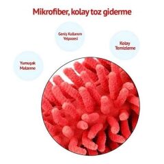 KanguruMarkt® Teleskopik Mikrofiber Pratik Uzayabilen Toz Alma Fırçası Aparatı