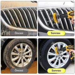 KanguruMarkt® 3lü Matkap Ucu Banyo Küvet Duşakabin Araba Tekerliği Koltuk Yıkama Temizleme Fırçası Seti