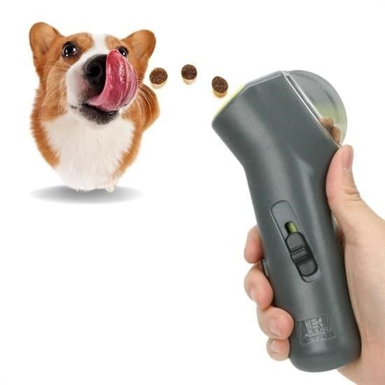 KanguruMarkt® Kedi ve Köpekler İçin Hazneli Mama Fırlatma Oyuncağı Yem Atıcı Aparat