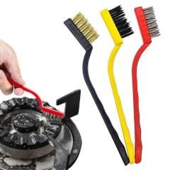 KanguruMarkt®  3 lü Detaylı Temizlik Bakır,Demir ve Sert Plastik Tel Fırça