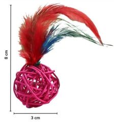 2li Renkli Peluş Tüy Kedi Köpek Oyuncak