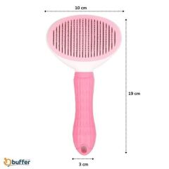 Tüy Toplayıcı Kendini Temizleyebilen Evcil Hayvan Tarağı Pembe
