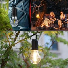 KanguruMarkt® Şarj Olabilen 3 Farklı Mod LED'li Kendiliğinden Asma Kancalı Kamp,Dış Cephe Lambası