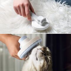 KanguruMarkt® Basmalı Kedi Köpek Tüy Toparlayıcı Masaj Etkili Pet Fırçası