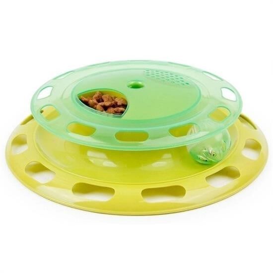 Döner Tablalı Kedi Yemek Yeme Kabı