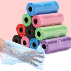 KanguruMarkt® 4lü Evcil Hayvanlar Için Pati Desenli Kedi Köpek Kaka Poşeti Torbası