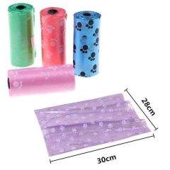 KanguruMarkt® 4lü Evcil Hayvanlar Için Pati Desenli Kedi Köpek Kaka Poşeti Torbası