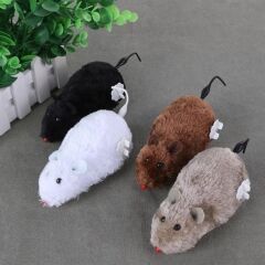 KanguruMarkt® Kurmalı Kedi Eğitim Oyuncağı Tüylü Peluş Fare Yakalama İnteraktif Sevimli Eğlenceli Oyuncak