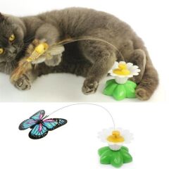 Hareketli Dönen Kelebek - Kedi Oyuncağı