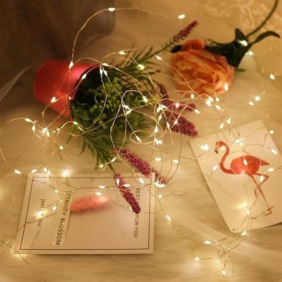 Peri Led Işık 5 Metre Pilli Saçak Spot