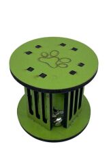 KanguruMarkt®  Mini Silindir Eğlenceli Renkli Sağlam Küçük Pati İzi Şekilli Kedi Oyuncağı