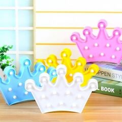 KanguruMarkt® 3D Dekoratif Pilli Kraliçe Tacı Model Led Masa ve Gece Lambası