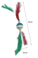 Tüylü Püsküllü Kedi Oyuncağı