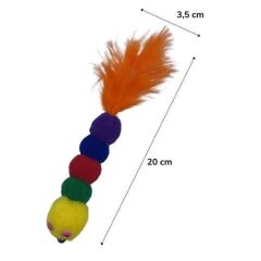 Yumuşacık İpli Tırtıl Şeklinde Evcil Hayvan Oyuncağı