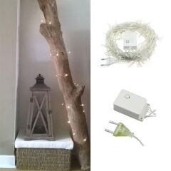 KanguruMarkt® 100 Ledli 8 Fonksiyonlu 10 Metre Led Aydınlatma Dekor Lambası (beyaz)