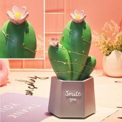Led Işıklı Kaktüs Biblo