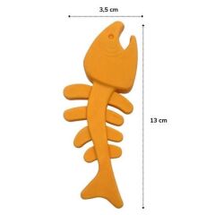 KanguruMarkt® Balık Kemiği İskelet Şekilli Renkli Plastik Kedi Oyuncağı