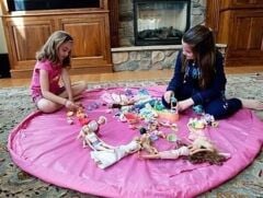 Pratik Taşınabilir Pembe Oyuncak Toplama Örtüsü