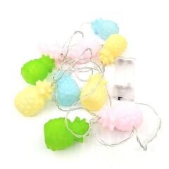 KanguruMarkt® Karışık Renk Dekoratif Ananas Dolama 10’lu Şerit Led Işık Zinciri