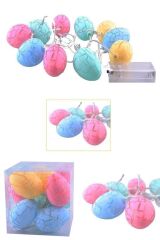 KanguruMarkt® 10lu Renkli Yumurta Şeklinde Dekoratif Dolama Led Aydınlatma