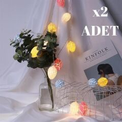 KanguruMarkt® 10lu Renkli Yumurta Şeklinde Dekoratif Dolama Led Aydınlatma