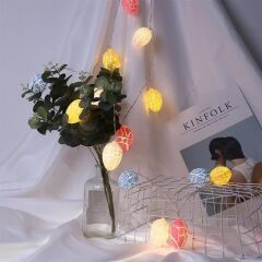 KanguruMarkt® 10lu Renkli Yumurta Şeklinde Dekoratif Dolama Led Aydınlatma