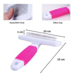 KanguruMarkt® Kedi Köpek Telli Küçük Boy Tüy Bakım Seti Evcil Hayvan Tarama Fırçası