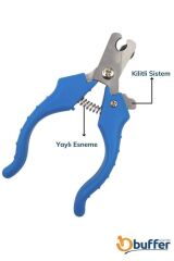 KanguruMarkt® Evcil Hayvan Kedi ve Köpek Paslanmaz Çelik Yaylı Tırnak Makası ve Düzeltme