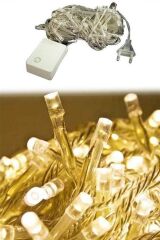 KanguruMarkt® 10 Metre 100 Ledli 8 Fonksiyonlu Dekoratif Lambader Sarı Lamba