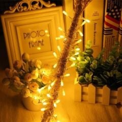 KanguruMarkt® 10 Metre 100 Ledli 8 Fonksiyonlu Dekoratif Lambader Sarı Lamba